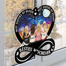 Not Sisters By Blood - Personalized Acrylic Window Suncatcher Ornament - Gift For Besties, Sisters