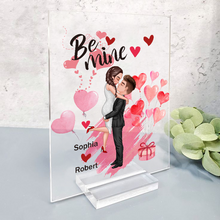 Be Mine Couple Kissing - Acrylic Plaque - Valentine's Day Gifts Personalized Custom Acrylic Plaque