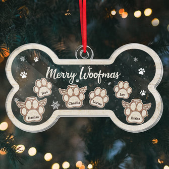 Merry Woofmas - Personality Customized Ornament - Gifts For Dog Owners, Dog Lovers