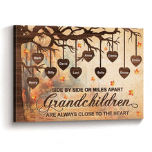 Side By Side Grandchildren - Customized Personalized Canvas - Gift For Family Grandma Grandpa Grandkids
