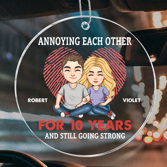 Annoying Each Other - Customized Personalized Car Ornament - Gift For Couple Husband Wife Valentine's Day Gift