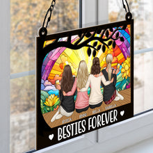 Besties Suncatcher Ornament - Personalized Acrylic Window Suncatcher Ornament - Gift For Sisters Besties