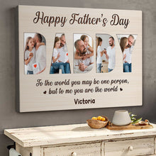 Custom Photo Gift Happy Father's Day  - Personalized Customized Canvas - Gift Ideas Father's Day Gift For Dads