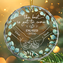 The Best Is Get To Come - Customized Personalized Glass Ornament - Gift For Couple Husband Wife