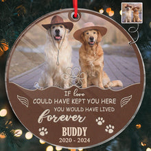 Custom Photo And Tonight I’ll Fall Asleep, With You In My Heart - Personality Customized Ornament - Gift For Pet Lover