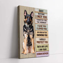 I Saw You I Loved You - Pet Gifts, Memorial Gifts Personalized Custom Framed Canvas Wall Art