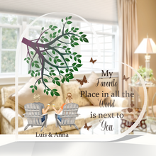 My Favorite Place Is Next To You - Personality Customized Acrylic Plaque - Gift For Couple