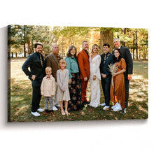 Custom Photos Horizontal Loved One Combined With Same Background - Personalized Customized Canvas - Gift For Family Members