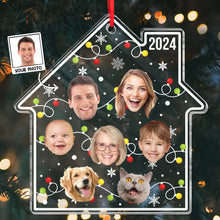 Custom Photo - Our Christmas Lovely Home - Personalized Custom Acrylic Ornament Christmas Gift For Family