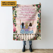 Personalized Custom Fleece Blanket Flannel Blanket For Besties Gift For Sisters
