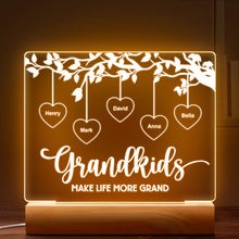 Side By Side Grandchildren - Customized Personalized 3D LED Light - Gift For Family Grandma Grandpa Grandkids