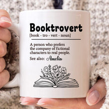 Hello, I'm A Booktrovert - Customized Personalized Mug - Gift For Bookworm, Booklovers, Bookaholic