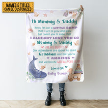 Our Adventures Are About To Start - Baby Blanket - Baby Shower Gift, Gift For First Mom Personalized Blanket