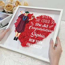 Happy Graduation- Personality Customized Flower Shadow Box - Gift For Daughter Son Graduate