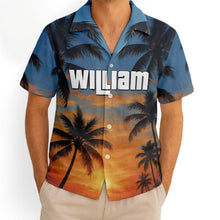 Custom Photo Sunset Tropical  - Personalized Customized Hawaiian Shirt - Gift For Family Members, Best Friends