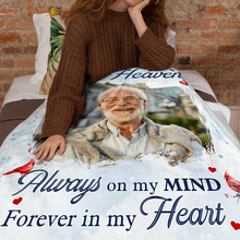 A Hug From Heaven - Customized Personalized Blanket - Sympathy Gift For Memorial