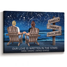 Our Love Is Written In The Stars - Personalized Customized Canvas - Gifts For Couple, Anniversary, Him, Her