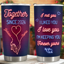 Romantic Custom Couple Name Tumbler - Personalized Custom Tumbler - Gifts For Couples, Lovers