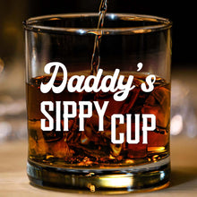 Daddy's Sippy Cup - Personalized Custom Whisky Glass - Father's Day Gift For Dad, Grandpa, Husband, Him