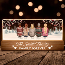 Family Is Forever - Customized Personalized Acrylic LED Night Light - Gifts For Family