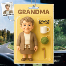 Custom Photo Action Figure Packaging Toy Box Style - Personalized Customized Acrylic Car Ornament - Gift For Family Members, Friends, Siblings