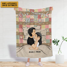 Our Snuggle Couple Blanket - Personalized Customized Blanket - Gift For Wife Husband Boyfriend Girlfriend