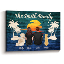 Family Sitting We Got This Gift For Family Personalized Custom Framed Canvas Wall Art