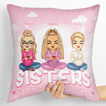 Are Always Together In Spirit - Customized Personalized Pillow - Bestie Gift For Best Friend Sister