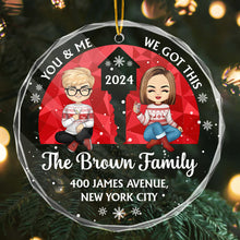 Christmas In Our Home - Customized Personalized Glass Ornament - Christmas Gifts For Couple Husband Wife