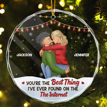 You're The Best Thing - Customized Personalized Glass Ornament - Christmas Gift For Couple Husband Wife