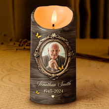 You Left Me Beautiful Memories - Personalized Candle LED Light - Memorial Gift For Family Members, For Loss