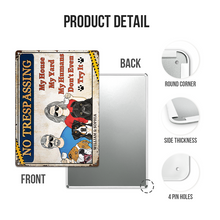 My House My Yard No Trespassing Gift For Couple Personalized Custom Metal Sign