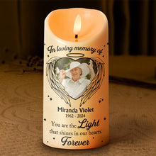 In Loving Memory Of - Customized Personalized Candle LED Light - Memorial Gift For Loss