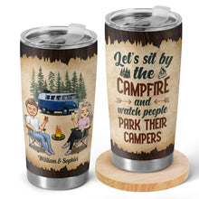 Park Their Campers - Customized Personalized 20oz Tumbler - Gift For Couple Camping Lover