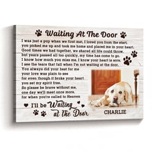 Waiting At The Door - Personalized Customized Canvas - Gift For Pet Lovers, Dog Lovers, Cat Lovers