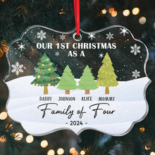 Our First Christmas - Personalized Custom Acrylic Ornament Christmas Family Gift