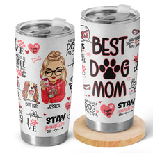 Best Dog Mom - Customized Personalized 20oz Tumbler - Gift For Dog Mom Dog Lover