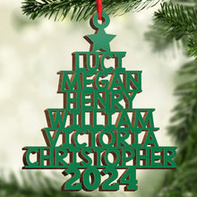 2024 Christmas - Customized Personalized Wooden Cutout Ornament - Family Gift For Home