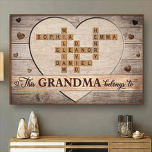 Crossword Wall Art This Family Belong To - Personalized Customized Canvas - Gift For Family Members