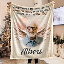 Custom Photo When You Miss Me - Customized Personalized Blanket - Memorial Gift For Loss