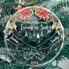 First Christmas - Customized Personalized Glass Ornament - Christmas Gift For Couple Husband Wife