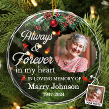 Keeping Those Memories Forever - Customized Personalized Glass Ornament - Memorial Gift For Family Members