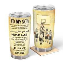 Basketball Dad And Child - Personalized Customized Tumbler - Family Gift For Son Dad Daughter