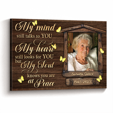 My Mind Still Talks To You - Personalized Customized Canvas - Memorial Gift For Family Members