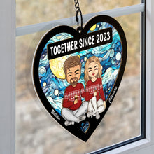 Together Since - Personalized Acrylic Window Suncatcher Ornament - Gift For Couple, Husband, Wife