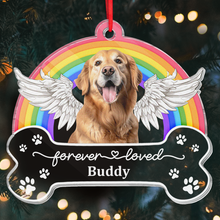 Pet Memorial Keepsake Rainbow Photo Inserted - Personality Customized Ornament - Gifts For Dog Owners, Dog Lovers