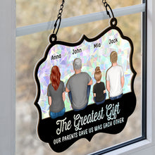 My Greatest Gift Is Our Family - Personalized Acrylic Window Suncatcher Ornament - Christmas Gift For Family Members