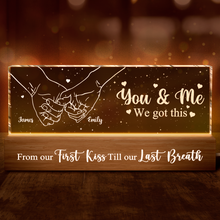 From Our First Kiss Till Our Lasr Breath - Customized Personalized Acrylic LED Night Light - Gift For Couple Husband Wife