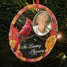 Custom Photo In Loving Memory - Personalized Heart Ornament - Memorial Gift For Family