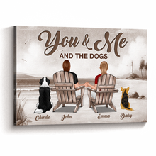 Couple & Dog Personalized Customized Canvas Love Decoration For Pet Lover Couple